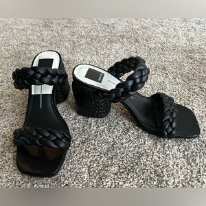 Dolce vita braided sandals, black, size 7, never worn